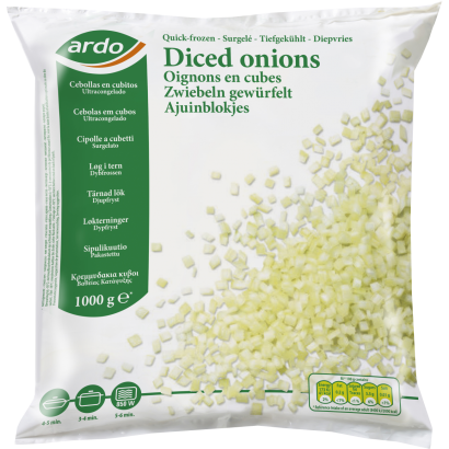 Ardo Vöröshagyma kocka 6*6  mm 1 kg
