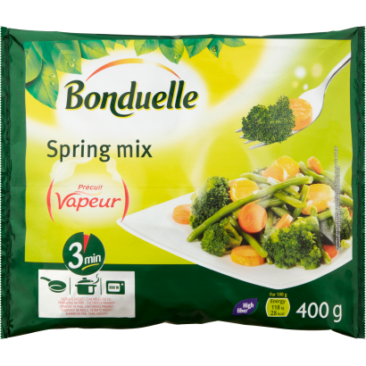 Bonduelle Vapeur gyorsfagyasztott tavaszi zöldségkeverék 400 g