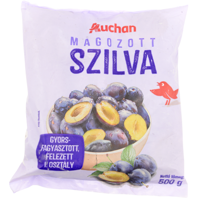 Auchan Kedvenc Magozott felezett szilva gyorsfagyasztott 500 g