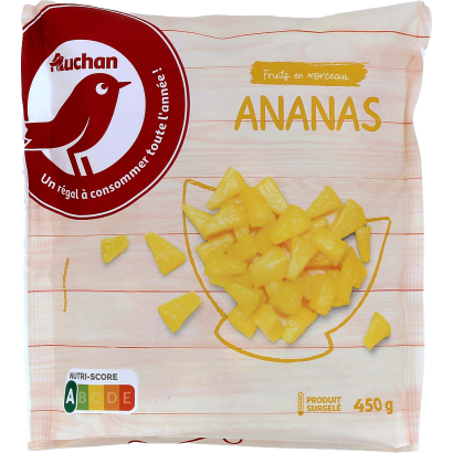 Auchan Kedvenc Ananász darabok gyorsfagyasztott 450 g