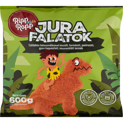 Ripp-Ropp Kids Jura Falatok gyorsfagyasztott rántott csirkehús 600 g