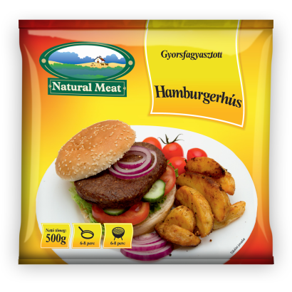 Natural Meat gyorsfagyasztott hamburgerhús 500 g