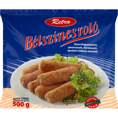 Retro gyorsfagyasztott, panírozott bélszínes roló 500 g