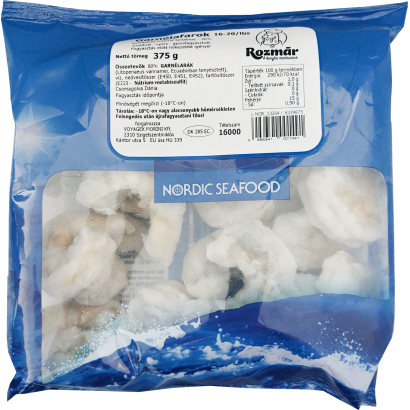 Garnélafarok héjas nyers 500/ 375g