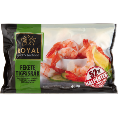 Royal gyorsfagyasztott előfőzött fekete tigrisrák 400 g