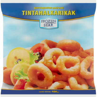 Frozen Star gyorsfagyasztott panírozott tintahalkarikák 400 g