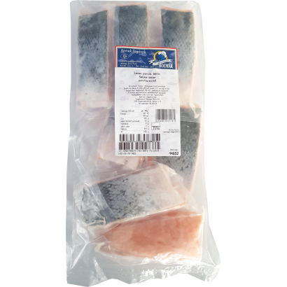 Rozmár Lazac porció, Salmo salar, bőrös gyorsfagyasztott 1 kg