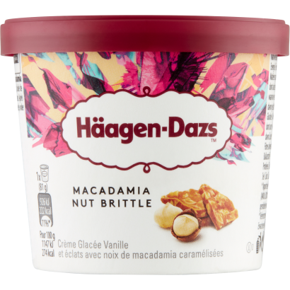 Häagen-Dazs vanília ízű jégkrém makadámia dió grillázzsal 95 ml