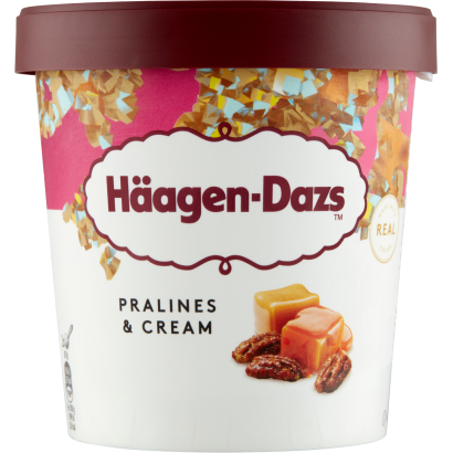 Häagen-Dazs vanília ízű jégkrém karamell öntettel és karamellizált pekándióval 460 ml