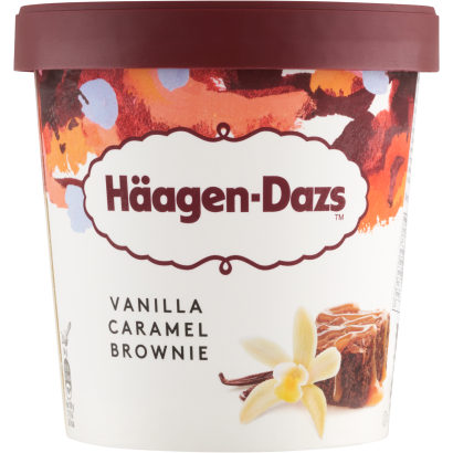Häagen-Dazs vaníliaízű jégkrém karamell öntettel és brownie darabokkal 460 ml