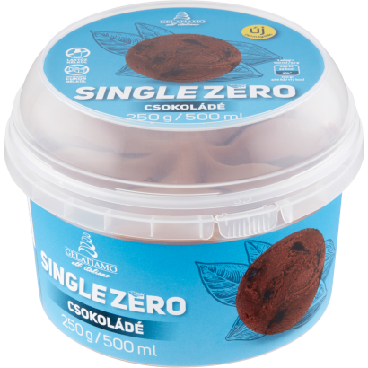 Gelatiamo Single Zero laktózmentes csokoládé jégkrém csokoládé öntettel, édesítőszerekkel 500 ml