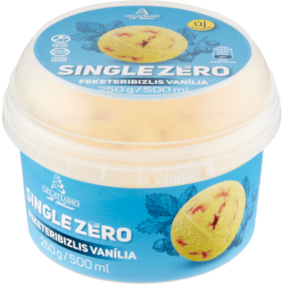 Gelatiamo Single Zero laktózmentes feketeribizlis vanília jégkrém édesítőszerekkel 500 ml