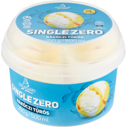 Gelatiamo Single Zero laktózmentes Rákóczi túrós jégkrém édesítőszerekkel 500 ml