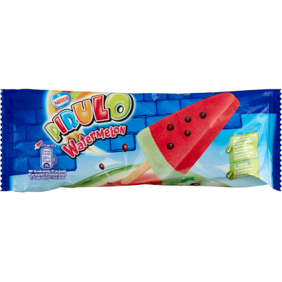 Nestlé Pirulo Watermelon görögdinnyés és almás vizes jégkrém kakaós masszadarabokkal 73 ml