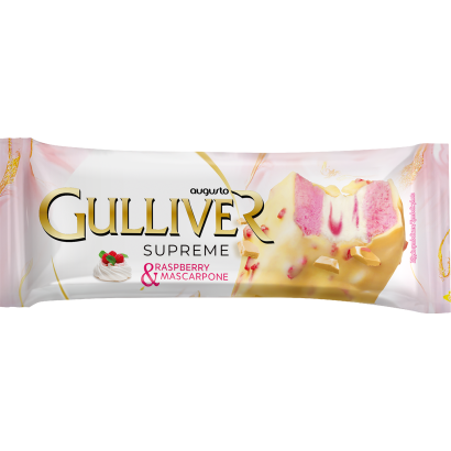 Augusto Gulliver Supreme málnás jégkrém és mascarponeízű jégkrém málnaszósszal 100 ml