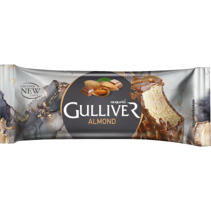 Augusto Gulliver vaníliajégkrém tejcsokoládéban sült mandula darabjai 120 ml