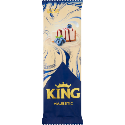 King Majestic sajttorta ízű jégkrém áfonyás töltelékkel 81 g