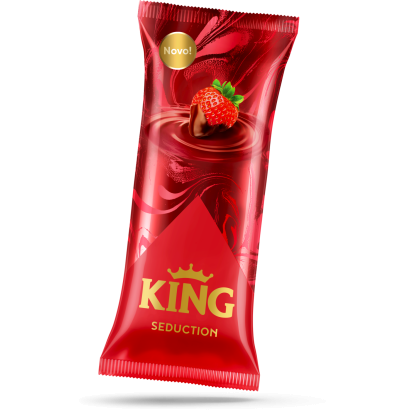 King Seduction panna cotta ízű tejjégkrém epres töltelékkel 100 ml
