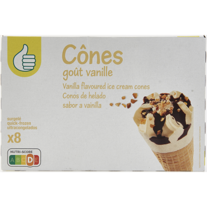 Auchan Tipp  vanília ízű jégkrém 554,4 g (8x69,3 g)