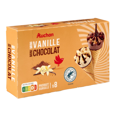 Auchan Kedvenc mini vanília csoki x8 344 g