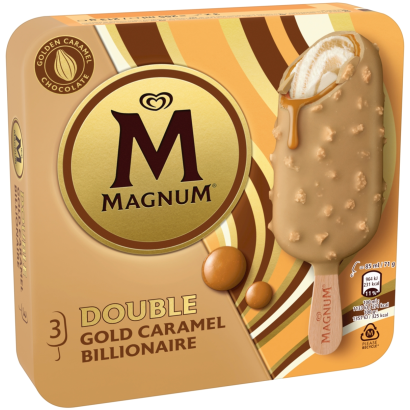 MAGNUM Multipack Jégkrém Dupla Gold Karamell Billionaire 3 x 85 ml