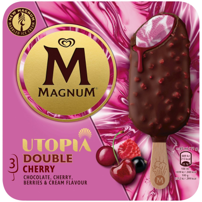 MAGNUM Multipack Jégkrém Dupla Meggy 3 x 85 ml