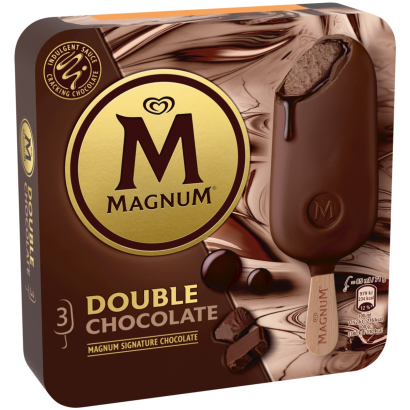 MAGNUM Pálcikás Jégkrém Dupla Csokoládé 3 x 85 ml