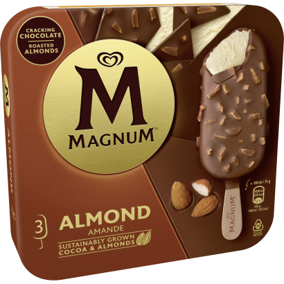 MAGNUM Pálcikás Jégkrém Mandula 3 x 100 ml