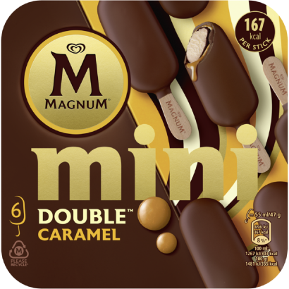 MAGNUM Mini Multipack Jégkrém Dupla Karamell 6 x 55 ml