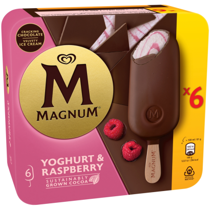 MAGNUM Multipack Jégkrém Joghurt-Málna 6 x 100 ml