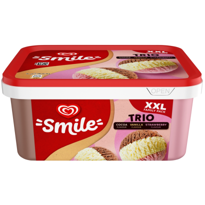 ALGIDA SMILE Jégkrém Eper-Vanília-Kakaó 1800 ml