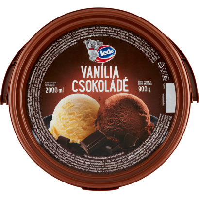 Ledo csokoládés-vaníliaízű jégkrém 2000 ml