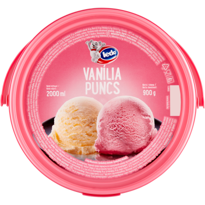 Ledo vaníliaízű-puncs jégkrém 2000 ml