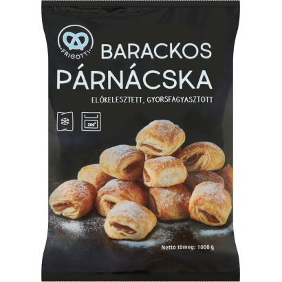 Frigotti előkelesztett, gyorsfagyasztott barackos párnácska 1000 g
