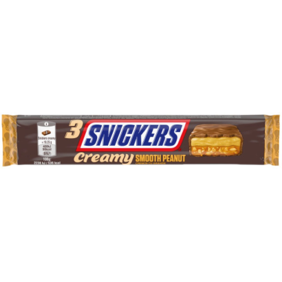 Snickers tejcsokoládé földimogyorókrémmel karamellával földimogyoró darabokkal 3 x 18,25 g (54,75 g)
