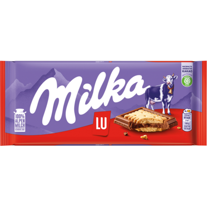 Milka alpesi tejcsokoládé ropogós keksszel 87 g