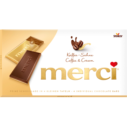 Merci kávés-tejszínes csokoládé fehér csokoládé rétegen 100 g