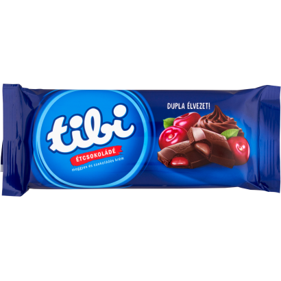 Tibi étcsokoládé meggyes és csokoládés krémes 90 g