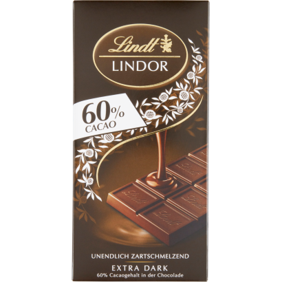 Lindt Lindor étcsokoládé lágyan olvadó töltelékkel 100 g