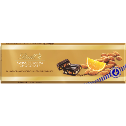 Lindt étcsokoládé naranccsal és mandulával 300 g