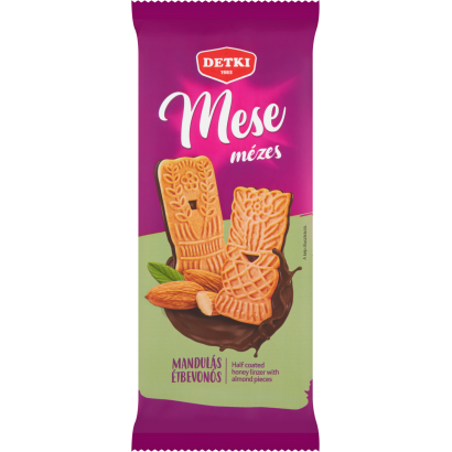 Detki Mese mézes linzer manduladarabokkal kakaós étbevonómasszával félig mártva 180 g