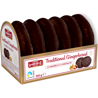Lambertz Traditional Gingerbread étcsokoládéval bevont puszedli ostyalapon olajos magvakkal 200 g