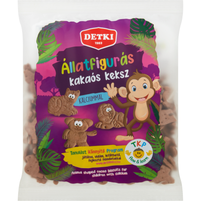 Detki állatfigurás kakaós keksz kalciummal 160 g