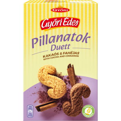 Győri Édes Pillanatok Duett fahéjas és kakaós keksz vegyesen 220 g