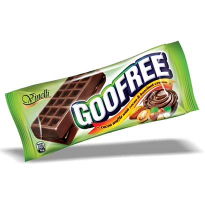 Goofree kakaós-mogyorós krémmel töltött kakaós gofri 50 g