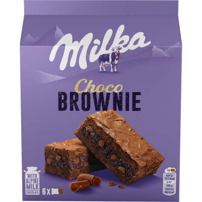 Milka Choco Brownie sütemény alpesi tejcsokoládéval és tejcsokoládé darabokkal 6 db 150 g
