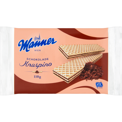 Manner Knuspino csokoládékrémmel töltött ostyaszeletek 110 g