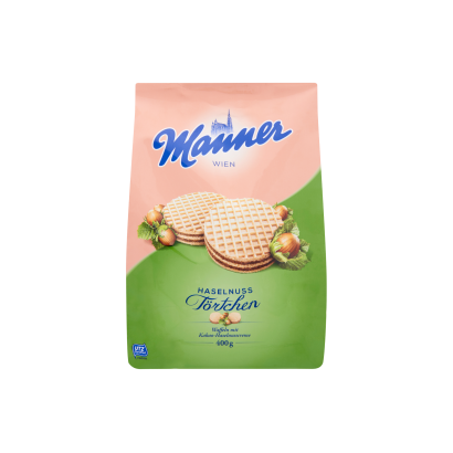 Manner kakaós-mogyorókrémmel töltött ostya 400 g