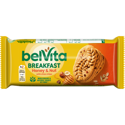 Belvita mogyorós és mézes, gabonás keksz csokoládédarabokkal 50 g