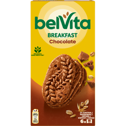 Belvita kakaós, gabonás keksz csokoládédarabokkal 6 x 50 g (300 g)
